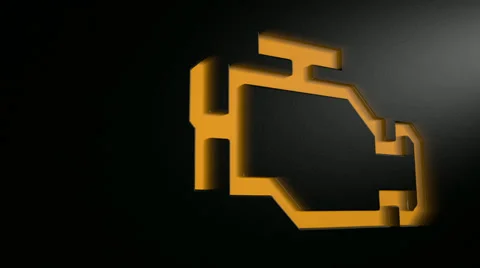 Car check engine light blinking pan Stock Footage 39233408