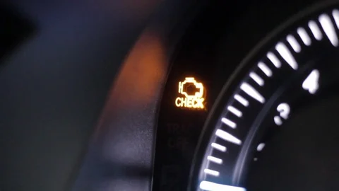 Car Check Engine Light Stock Footage 86234830