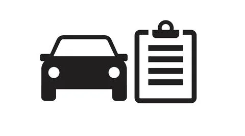 Car Check Icon. Illustrazione stock