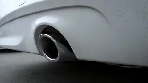The car chrome exhaust pipe close-up Stock Footage 89935063
