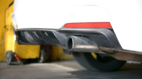 The car chrome exhaust pipe close-up. Stock-Footage 96282803
