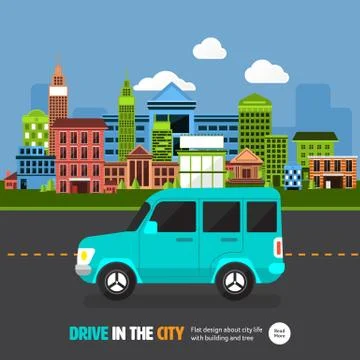 Car city Stock Illustration