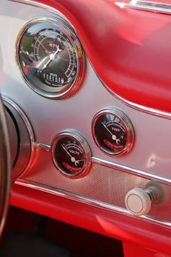 Car classic dashboard Stock Photos