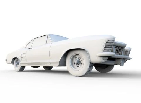 Car Clay Render Ilustración de archivo
