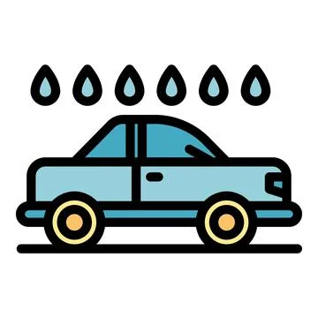 Car clean foam icon vector flat Stock Illustration