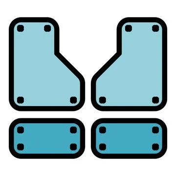 Car clean mat icon vector flat Stock Illustration