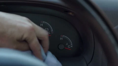 Car Cleaning Wipe Instrument Panel Stock Footage 46669208
