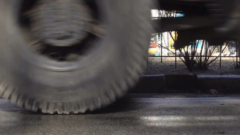 A car cleans the road. Stock Footage 153255870