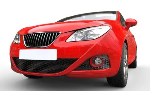 Car Close Up Red 스톡 일러스트