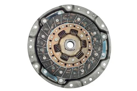 Car clutch elements on white background Stock Photos