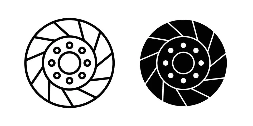 Car clutch icon set. Vector EPS 10 Stock Illustration
