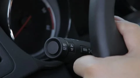 Car Cockpit Pushing Button Stock Footage 47826358