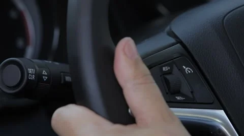Car Cockpit Pushing Button Stock Footage 47826381