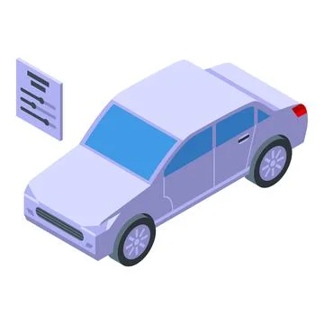 Car coding icon isometric vector. Software code Stock Illustration