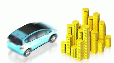 Car coins Stock Footage 11480252