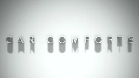 Car comforts 3D title animation white text on a white background Stock-Footage 299702305
