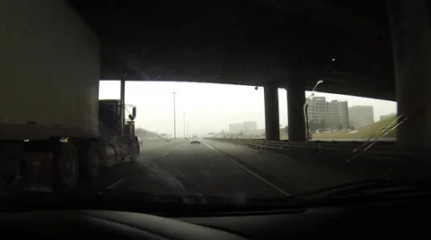 CAR COMMUTE EVENING,  FAST MOTION TIMELAPSE. Video stock 39788734