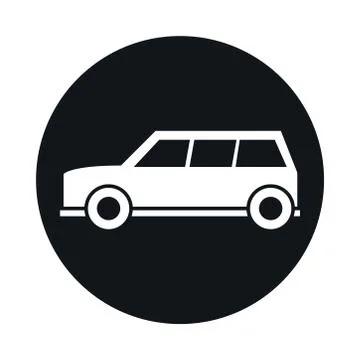 Car compact crossover model transport vehicle block and flat style icon design Illustrazione stock