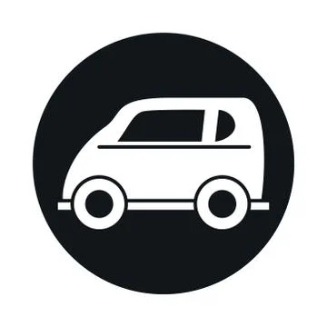 Car compact mini model transport vehicle block and flat style icon design Illustrazione stock
