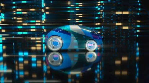 Car concept - 3D Illustration Ilustración de archivo