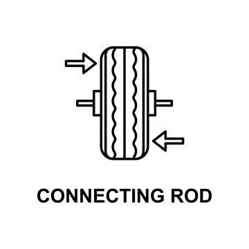 Car connecting rod icon. Element of car repair for mobile concept and web apps Stock Illustration