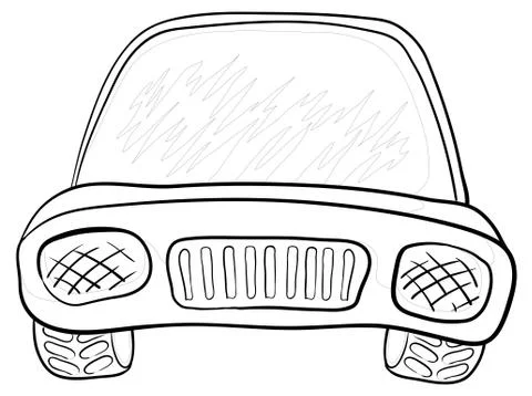 Car, contours Stock Illustration