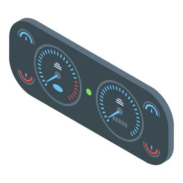 Car control dashboard icon, isometric style 스톡 일러스트