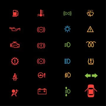 Car control panel icon Stock Illustration