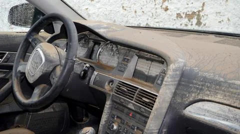Car control panel, very dirty Stock Photos