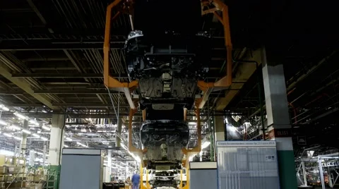 Car conveyor.Time lapse Vidéo 66550893