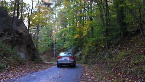 Car on the county road of wv Video stock 8852842