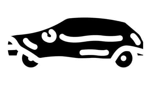Car cover accessory glyph icon animation Stock Footage 326734691