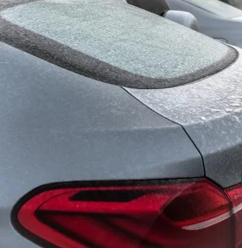 Car covered with ice Stock Photos