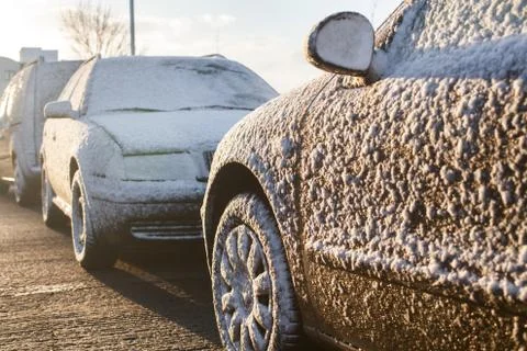 A car covered in snow Stock Photos