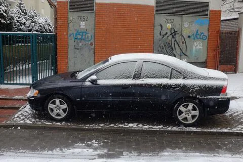 Car covered by snow Stock Photos