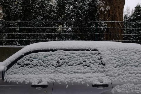 Car covered by snow Stock Photos