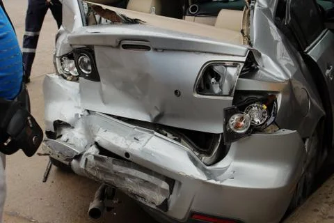 Car crash background Stock Photos