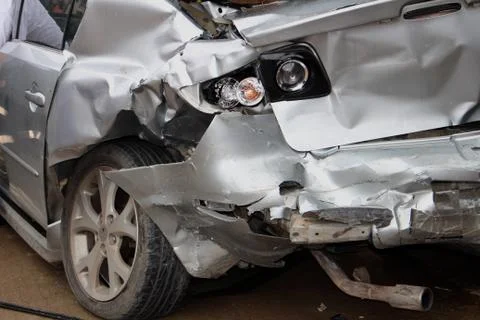 Car crash background Stock Photos