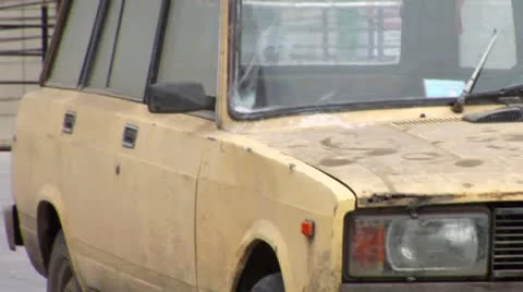 Car crash. Broken car. Stock Footage 9349022