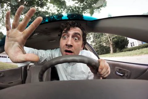 Car Crash Face Stock Photos