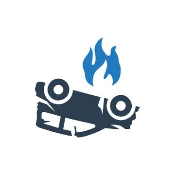 Car Crash Icon Stock Illustration