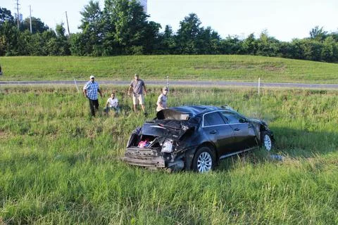 Car crash, interstate 20 Stock Photos