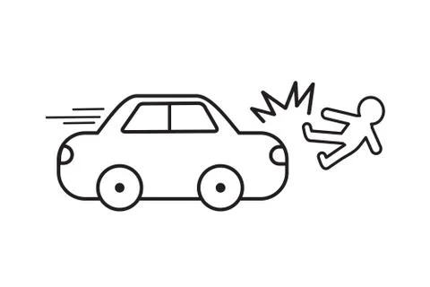 how to draw a simple car crash