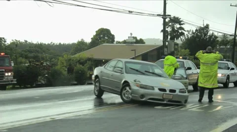 Car crash on road 2 Stock Footage 8955360