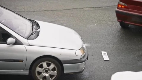 Car Crash Scene, Traffic Accident Stock-Footage 307453653