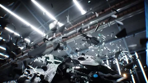 Car crash test stop time. safety concept. People and crash dummy. Stock Footage 304673762