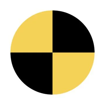 Car Crash test vector icon isolated on white Ilustração Stock