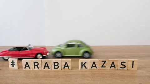 Car Crash in turkish language concept Video stock 197801947