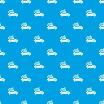 Car on credit pattern vector seamless blue イラスト素材