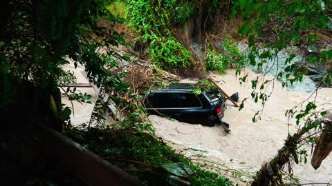 Car in Creek Видео 251499142